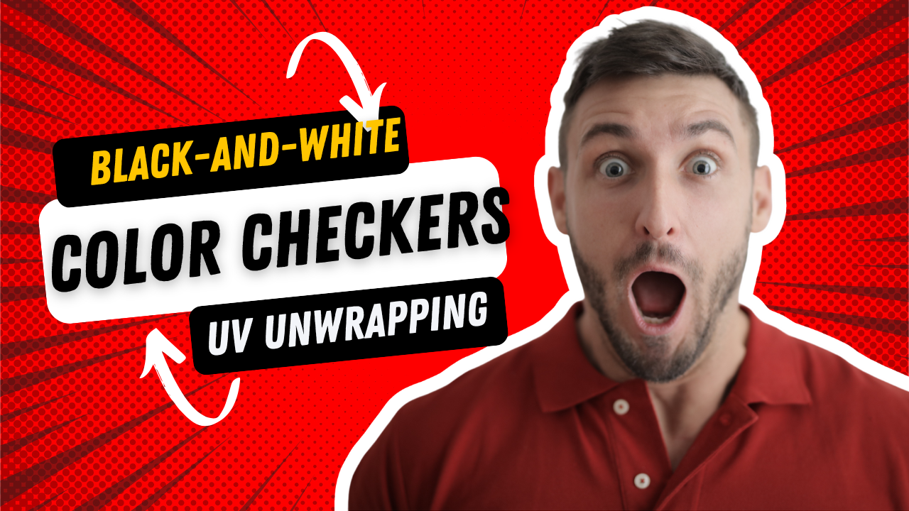 UV unwrapping, both black-and-white and color checkers